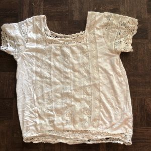 Lucky brand white lacy top